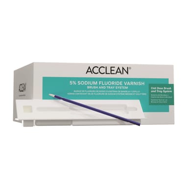 Acclean 5% Sodium Fluoride Varnish Brush & Tray System