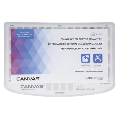 CANVAS Stainless Steel Crowns Assorted Assorted Kit 96/Pk