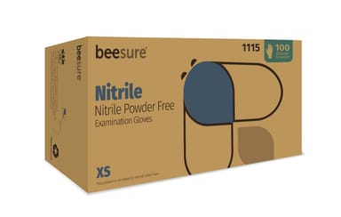 BeeSure Nitrile Powder Free Exam Gloves