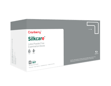 Cranberry Silkcare Latex Exam Gloves