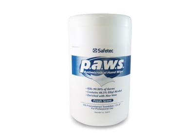 Safetec p.a.w.s. Antimicrobial Hand Wipes