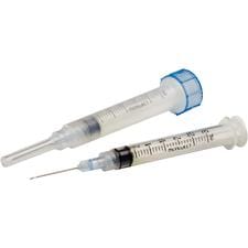 Monoject 3 cc Syringes with Needles - 22 Gauge, 1" Length, Blue, 100/Pkg