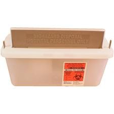 SharpSafety In-Room Sharps Container with Mailbox Style Lid, 2 Quart - 2 Gallon, Red