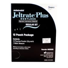 Jeltrate® Plus Antimicrobial, Dustless, Alginate Impression Material, Regular Set, Beige, Gross Package, 144 (25 g) Pouches