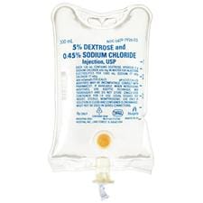 IV Solution Dextrose 5% and 0.45% Sodium Chloride Injection USP- 500 ml Container