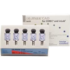 IPS e.max® CAD Abutment Blocks - MO (Medium Opacity), Size A14, 5/Pkg - Shade 0, Size A14 (L)