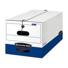 Fellowes Banker's Box Liberty Storage Box, White/Blue, Letter Size, 12/Ctn - Box